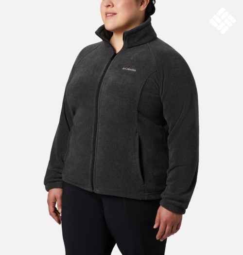 Jacheta Columbia Benton Springs Full Zip Dama Negrii | Plus Size JBSQZ89MA